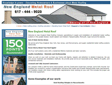 Tablet Screenshot of newenglandmetalroof.com